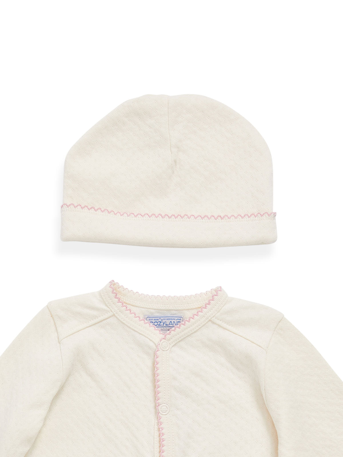 Baby Hat Rory Onesie Set In Rose Water