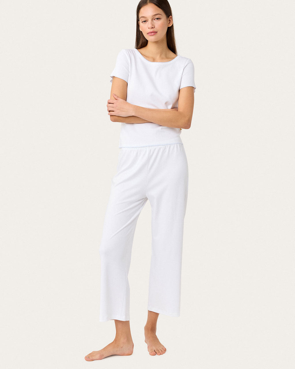 Cici Crop Pant in Chalk