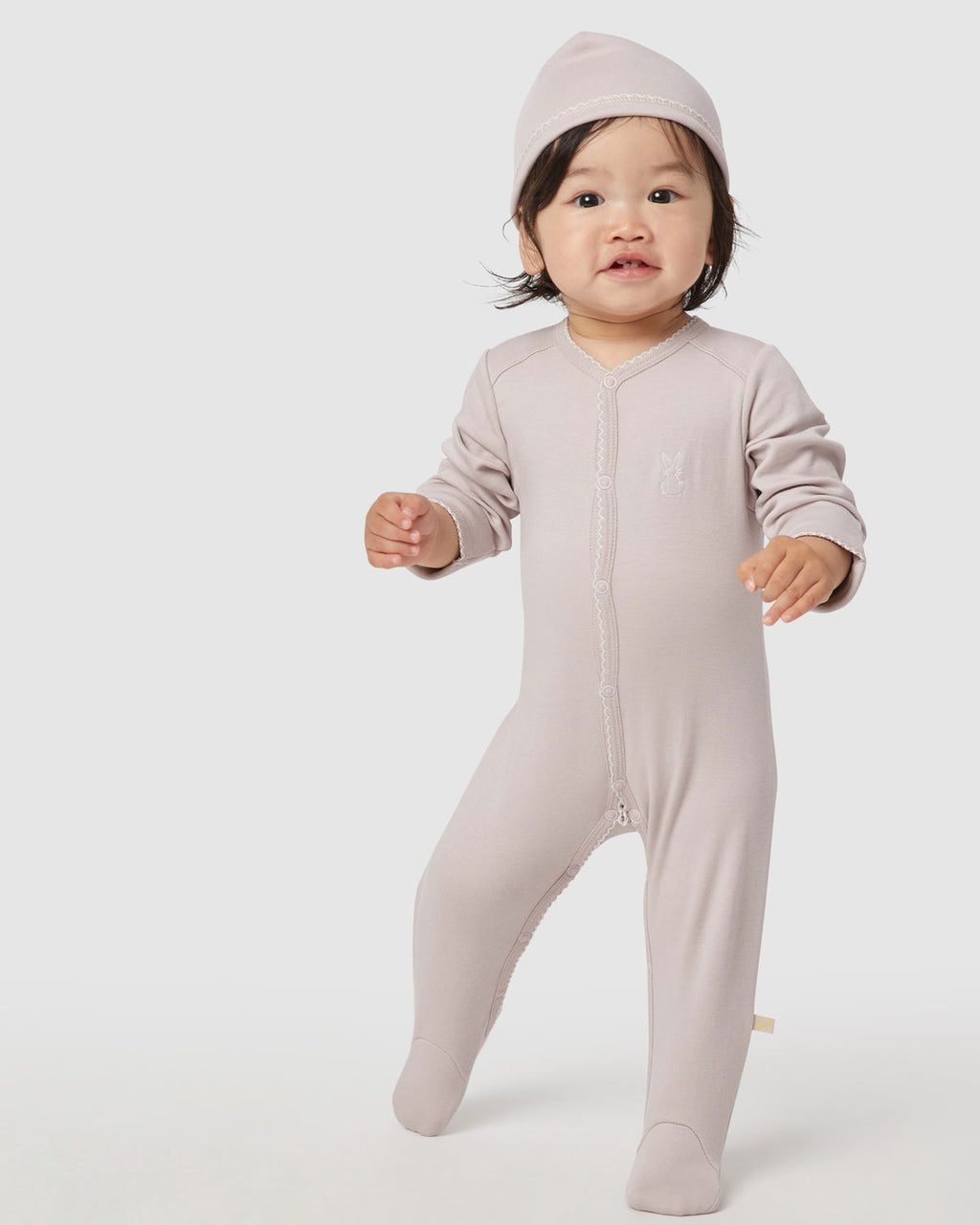 Baby Hat Rory Onesie Set In Dusty Rose